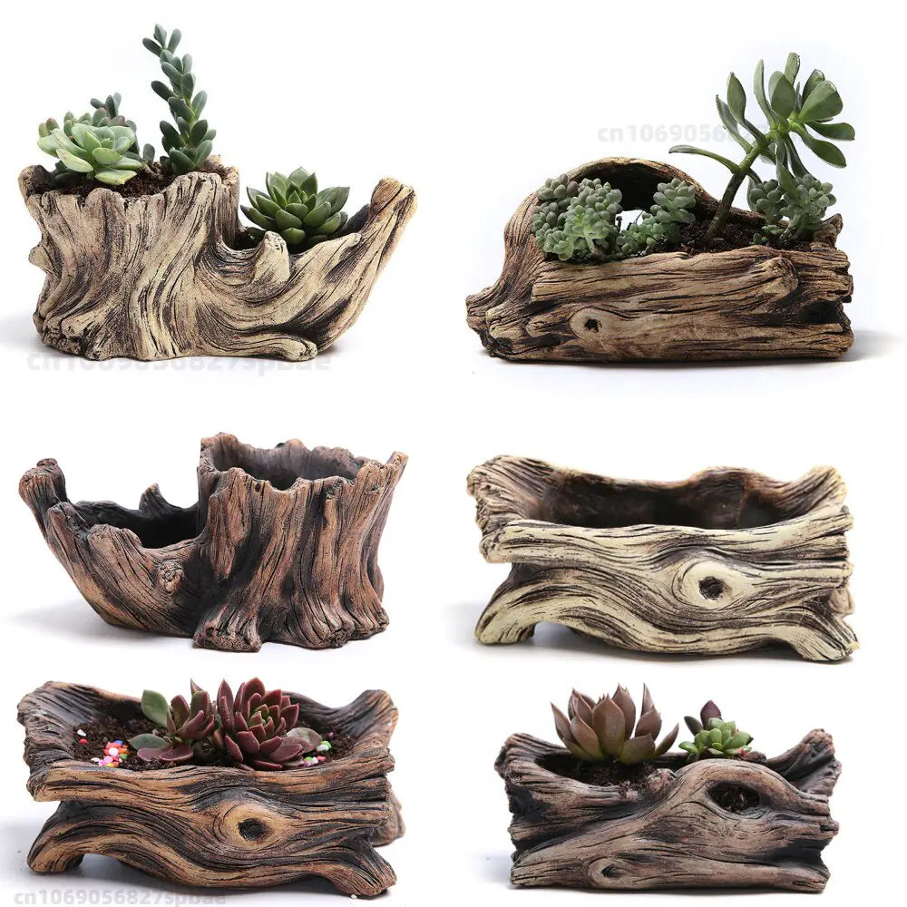 Tree-Shaped Resin Succulent Planter: Outdoor &amp; Indoor Garden Ornament