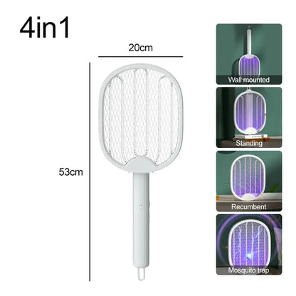 4 in 1 Electric Mosquito Killer Fly Swatter Tra