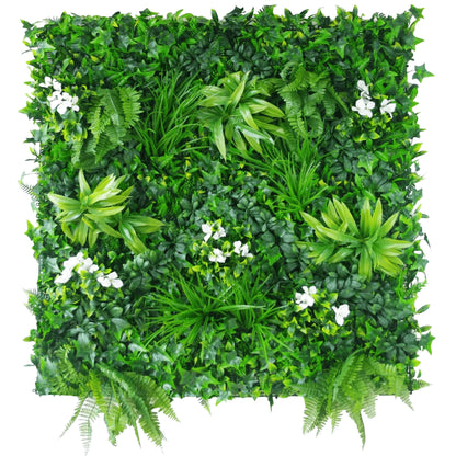 Snowy White Artificial Vertical Garden 40&quot; x 40&quot; 11SQ FT UV Resistant