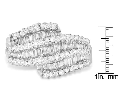 14K White Gold Diamond Cocktail Ring Band (1 3/4 Cttw, H-I Color, SI2-I1 Clarity)