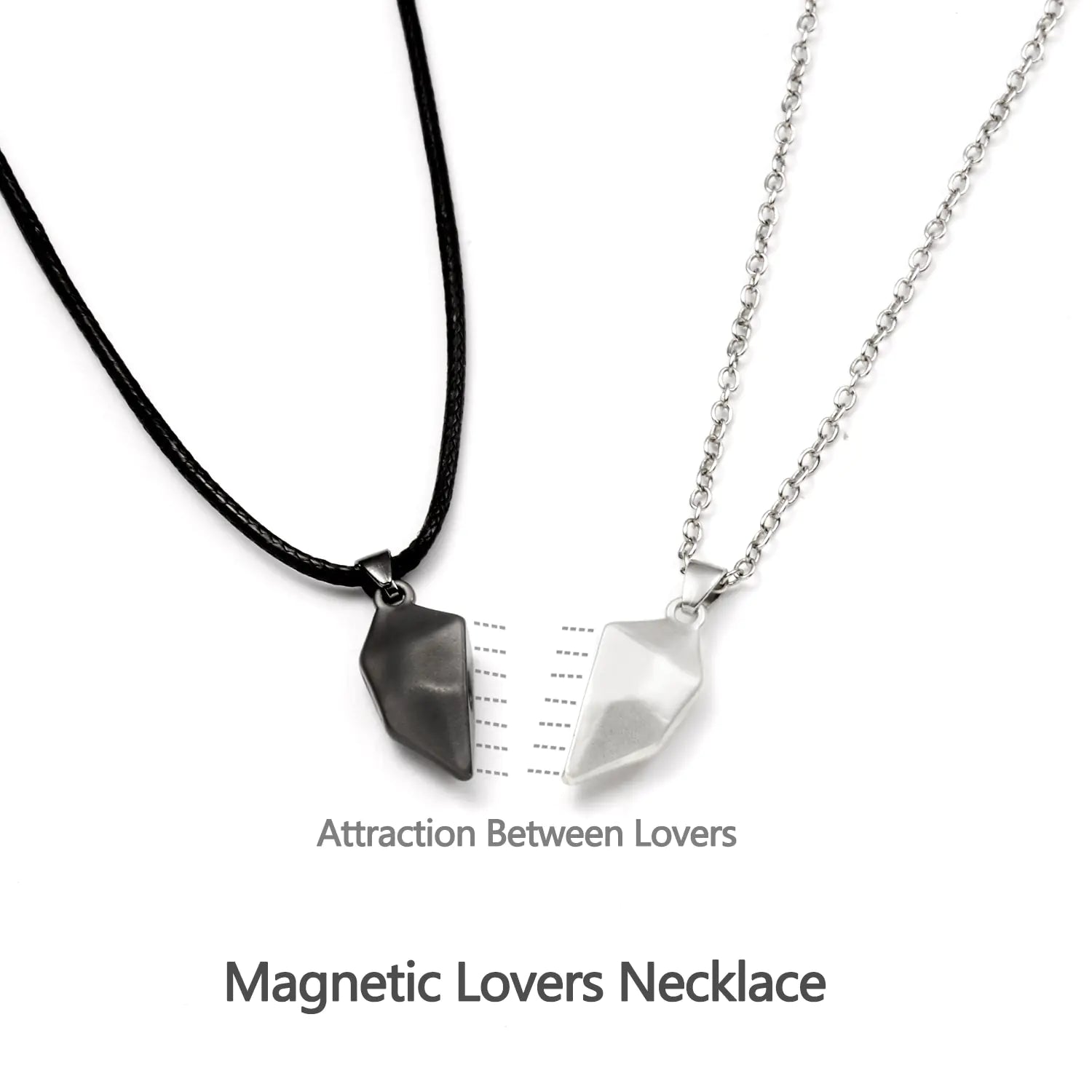 Magnetic Heart Couple Necklace