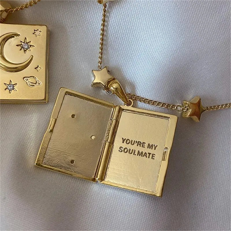 Photo Album Star Moon Pendant