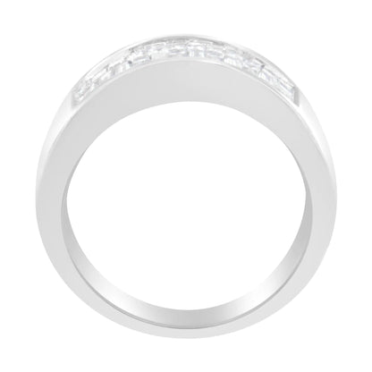 14K White Gold Princess and Baguette-cut Diamond Ring (1.0 Cttw, H-I Color, VS2-SI1 Clarity)