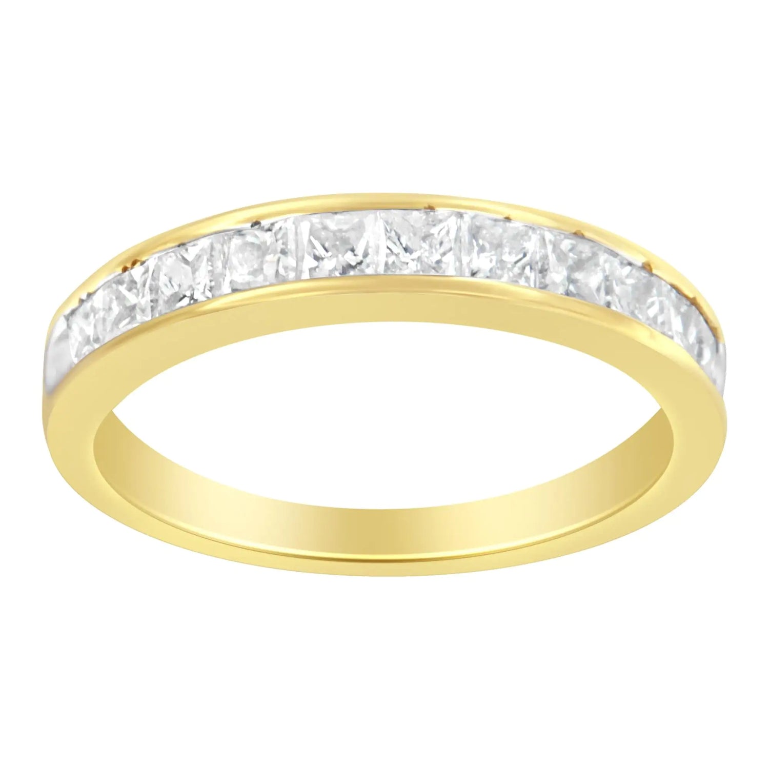 14KT Yellow Gold Diamond Channel Band Ring (1 cttw, H-I Color, SI2-I1 Clarity)