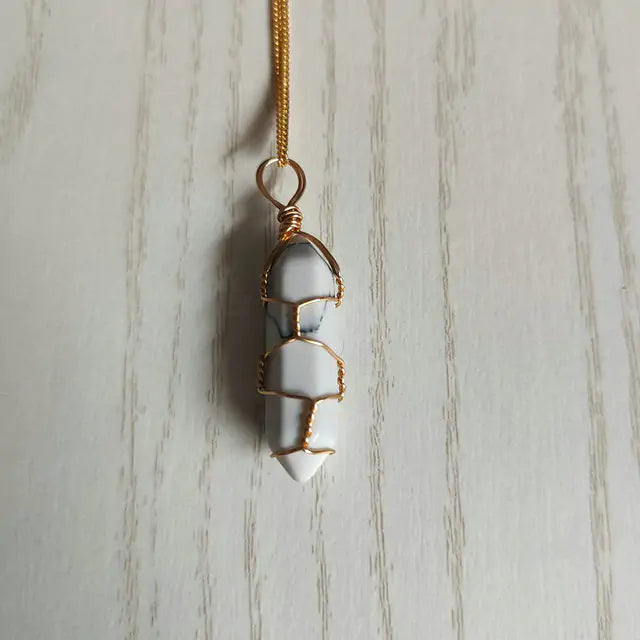 Natural Stone Pendant Necklace