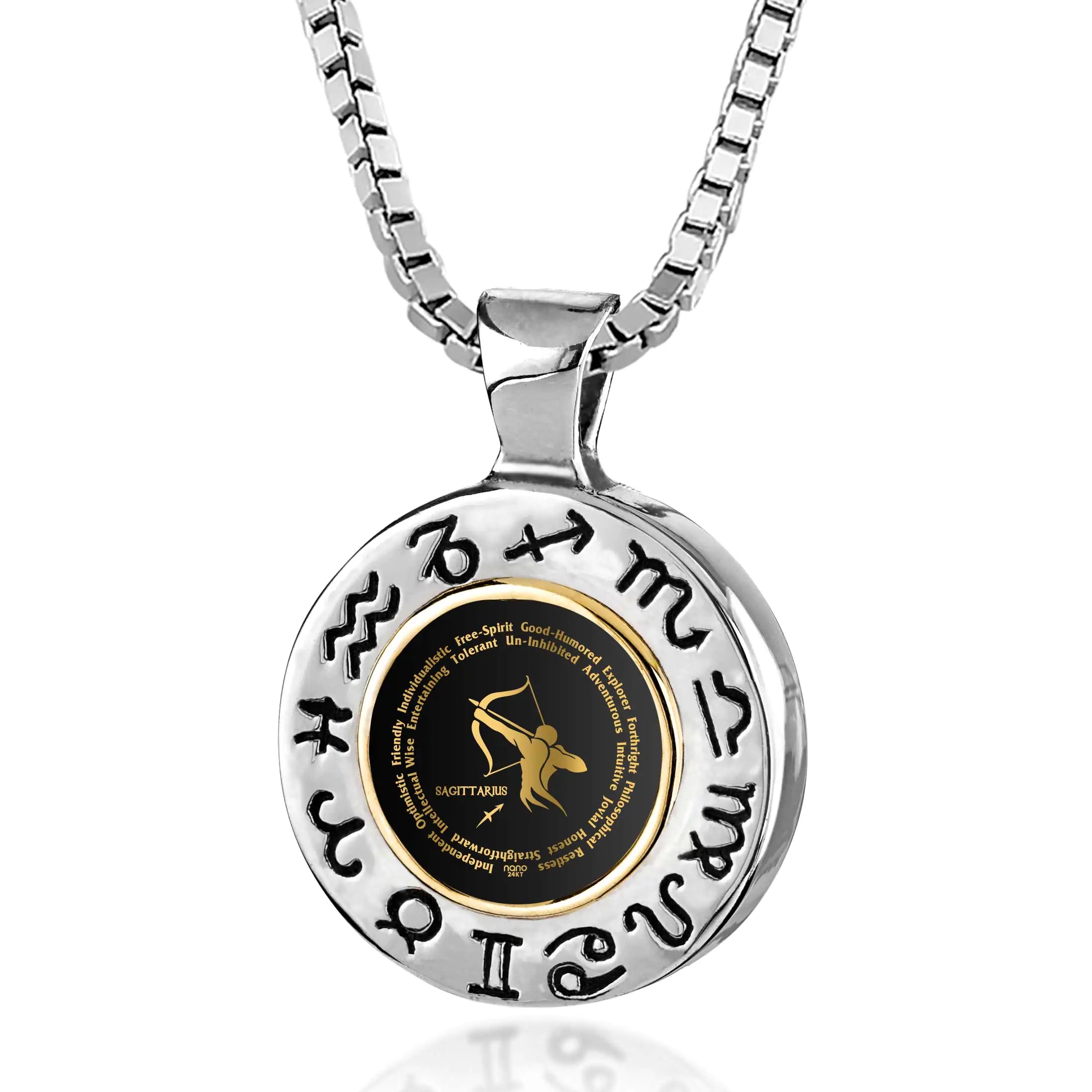 Sagittarius Zodiac Sign Necklace