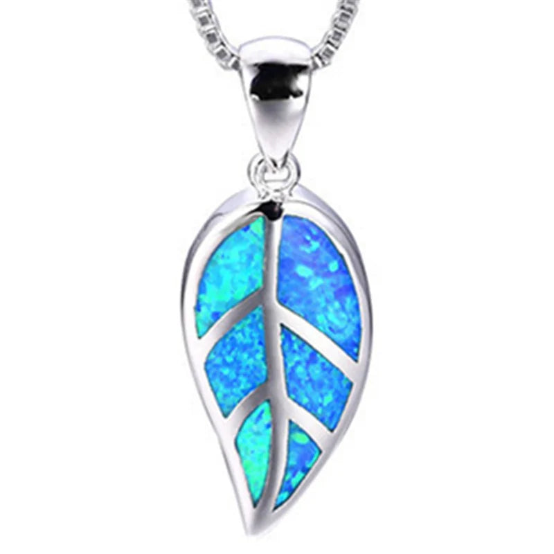 Full Blue Imitati Opal Sea Turtle Pendant Necklace