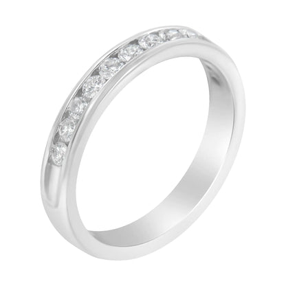 14K White Gold 1/2 cttw Diamond Band Ring (I-J Color, I2-I3 Clarity)