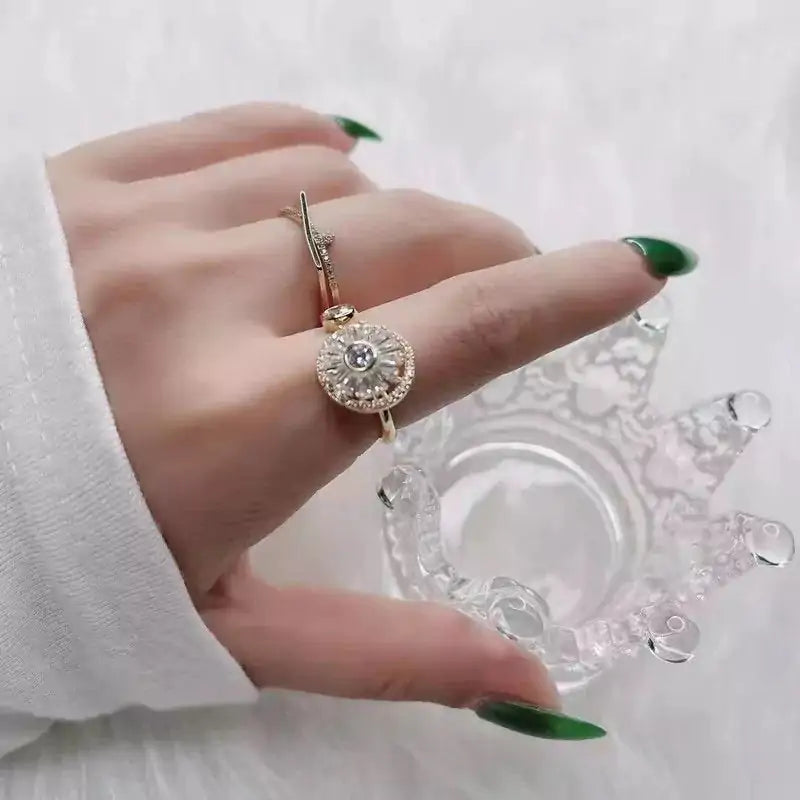 Anxiety Crystal Spin Ring