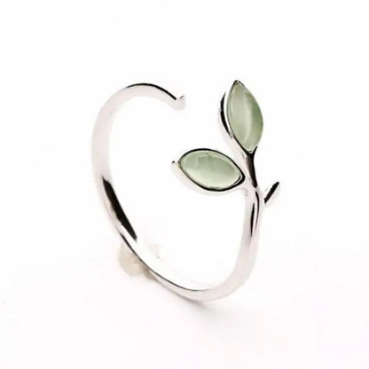 Sterling Silver Green Opal Ring