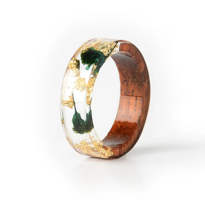 Wood Resin Transparent Ring