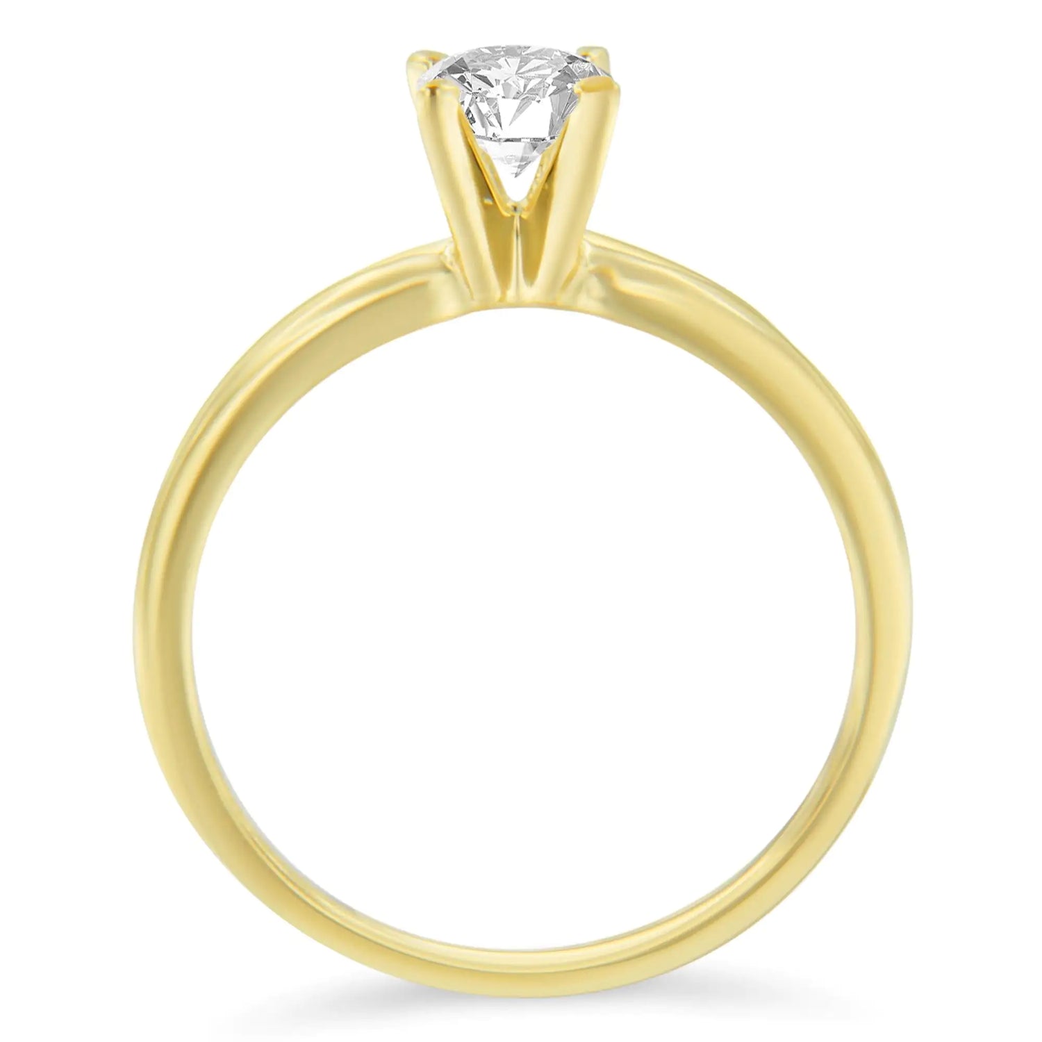 GIA Certified 14k Gold 1/2 Cttw Diamond Solitaire Engagement Ring (H Color, SI1 Clarity)