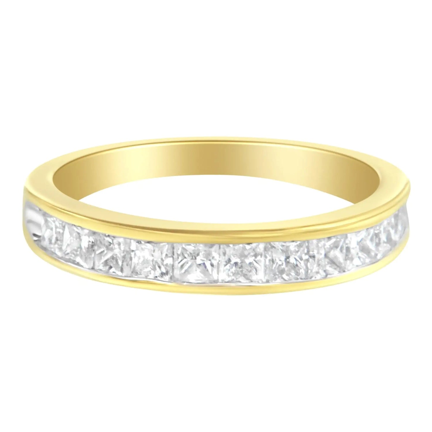 14KT Yellow Gold Diamond Channel Band Ring (1 cttw, H-I Color, SI2-I1 Clarity)