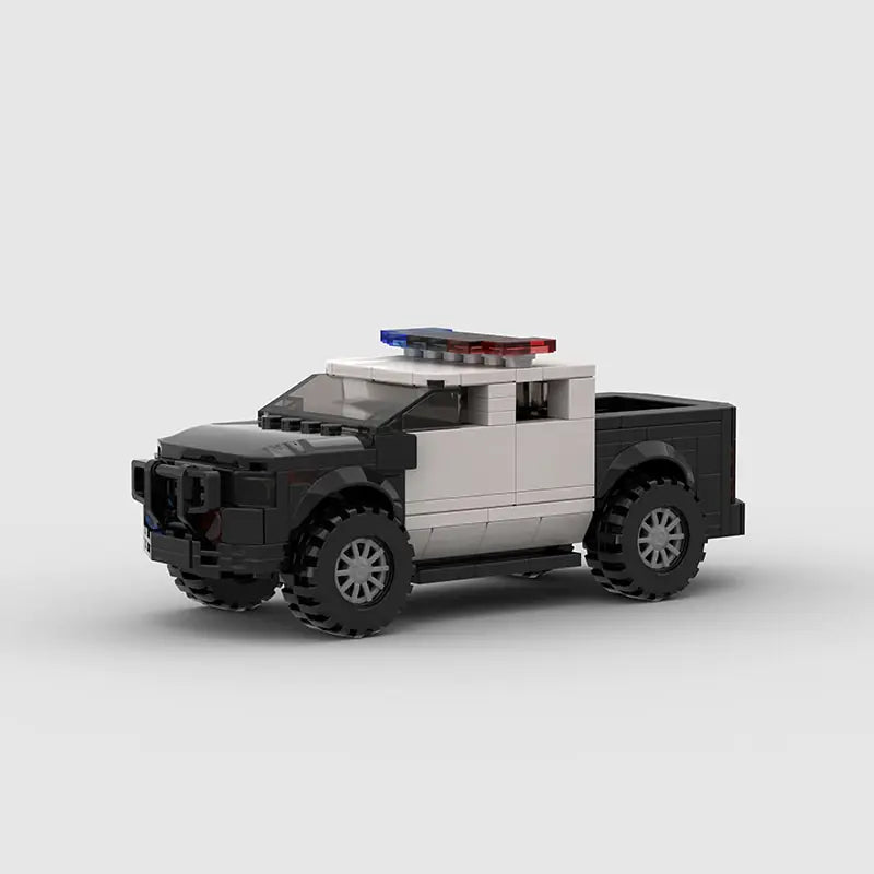 Racing Police Van City Car Speed Champions Sports Model Building Blocks