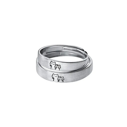 Cute Kitten Couple Ring