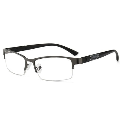 Unisex Anti Blue Rays Computer Glasses: Alloy Half Frame Blue Light Coating Eyewear