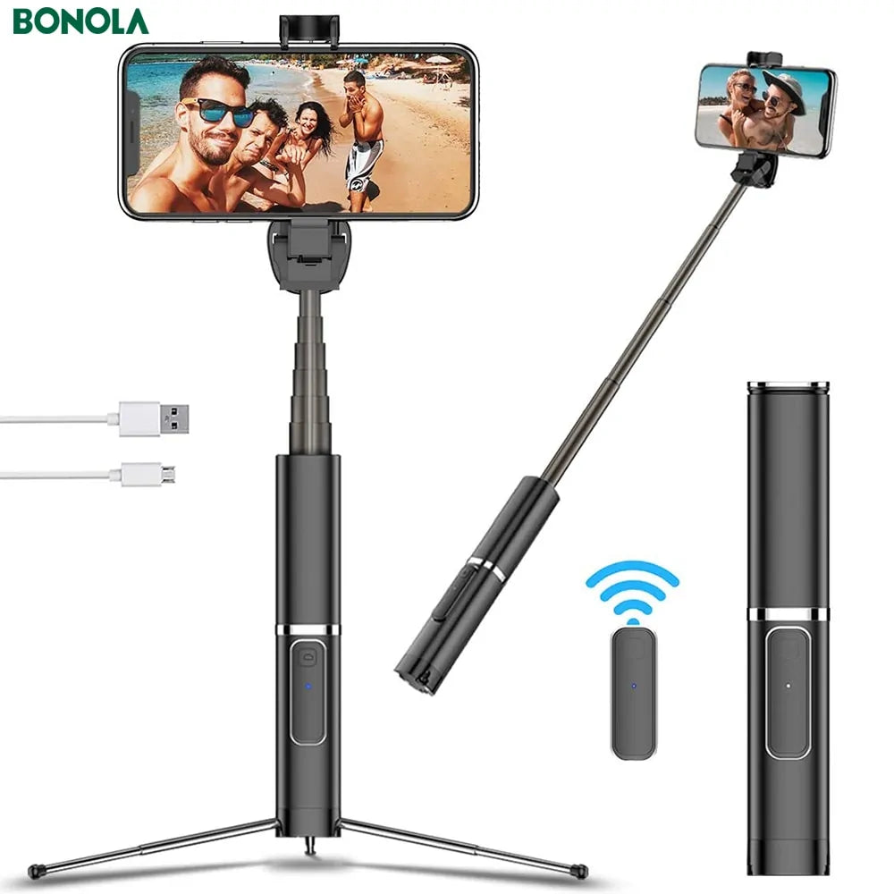 Portable Integrated Tripod Selfie Stick