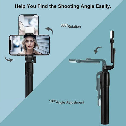 Wireless Selfie Stick Tripod with Light