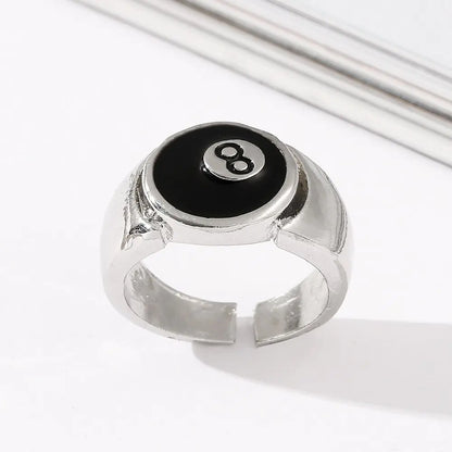 Black Number 8 Pool Ring