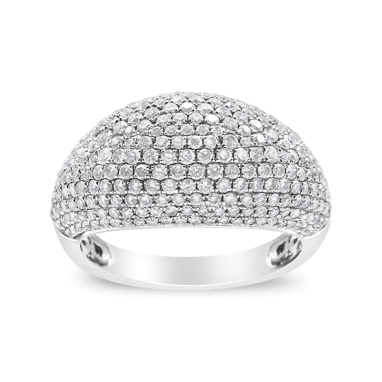 14K White Gold 1 3/4 Cttw Round-Cut Diamond Cluster Band Ring (G-H Color, SI1-SI2 Clarity)