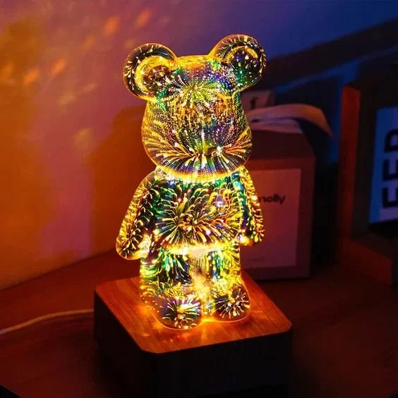 3D Fireworks Bear Lamp