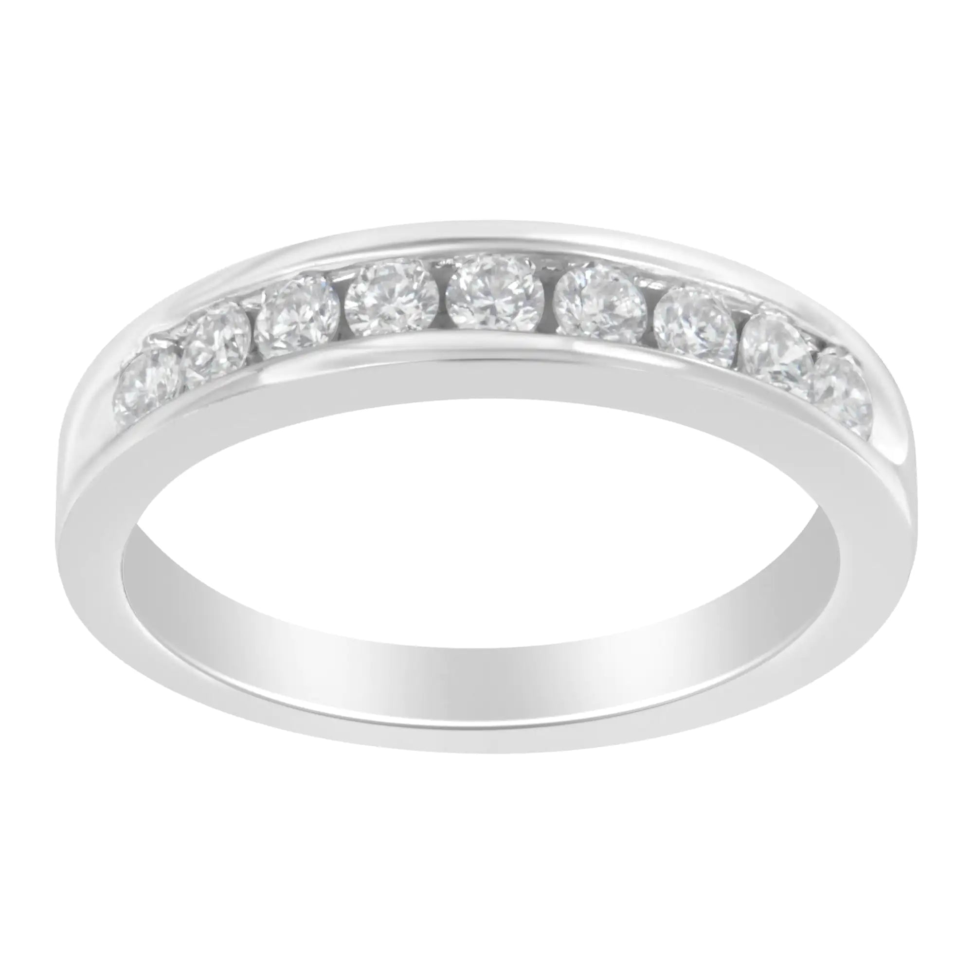 18K White Gold Round-Cut Diamond Ring (1/2 cttw, H-I Color, SI2-I1 Clarity)