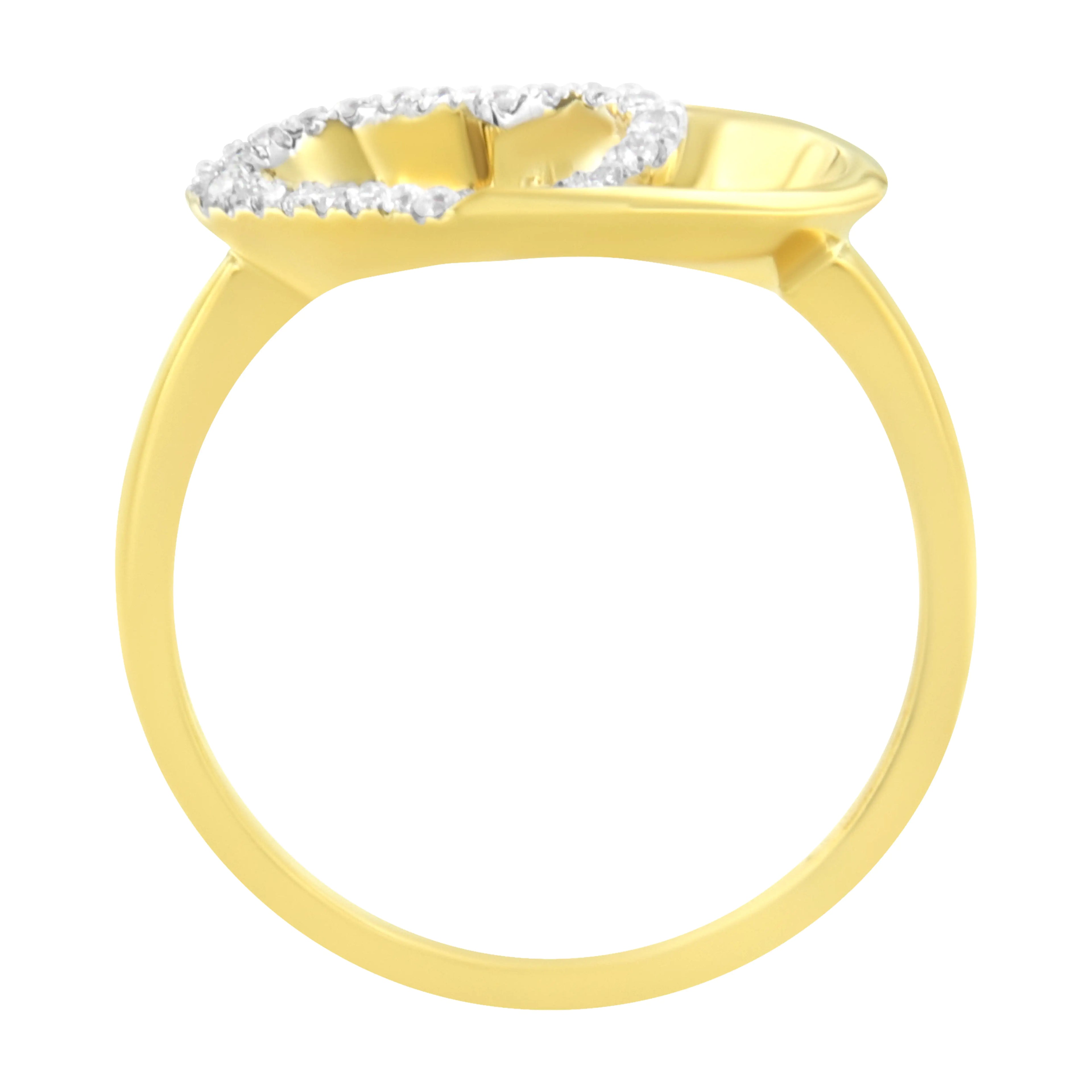 14KT Yellow Gold 1/10 ctw. Diamond Heart Shape Ring (K-L, I1-I2)