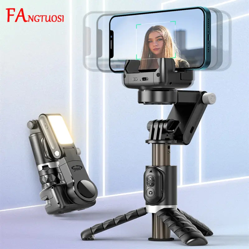 360 Rotation Gimbal Stabilizer Selfie Stick Tripod