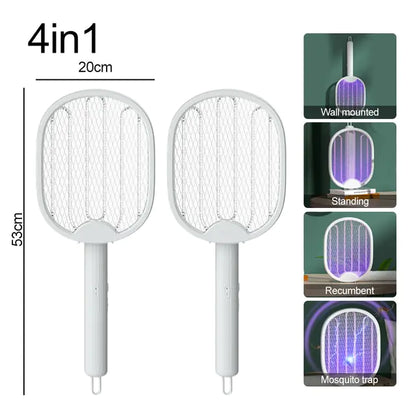 4 in 1 Electric Mosquito Killer Fly Swatter Tra