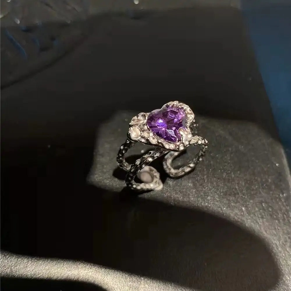 Luxury Purple Zircon Ring