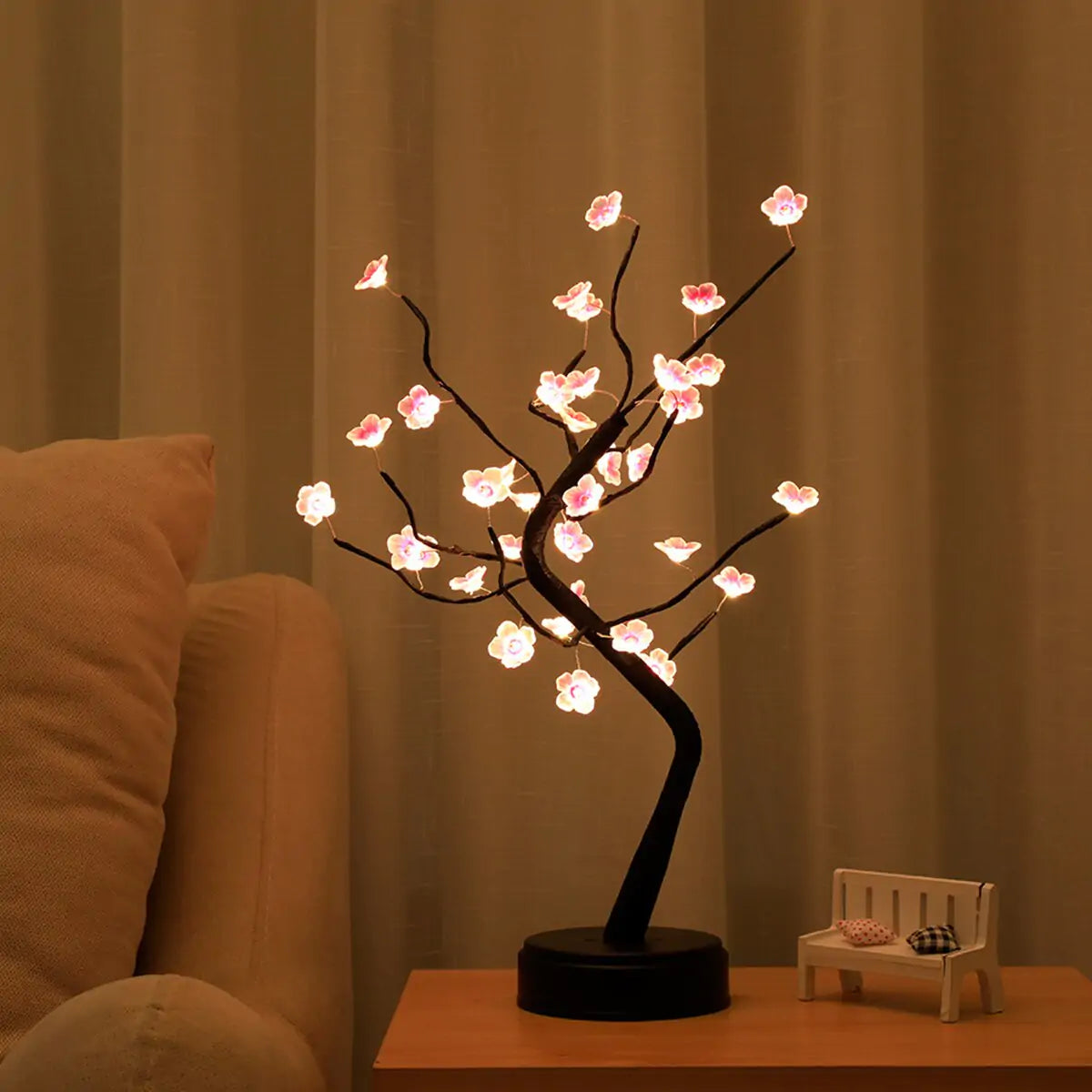 Cherry Bonsai Tree Lamp