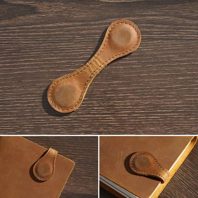 Magnetic Leather Bookmark