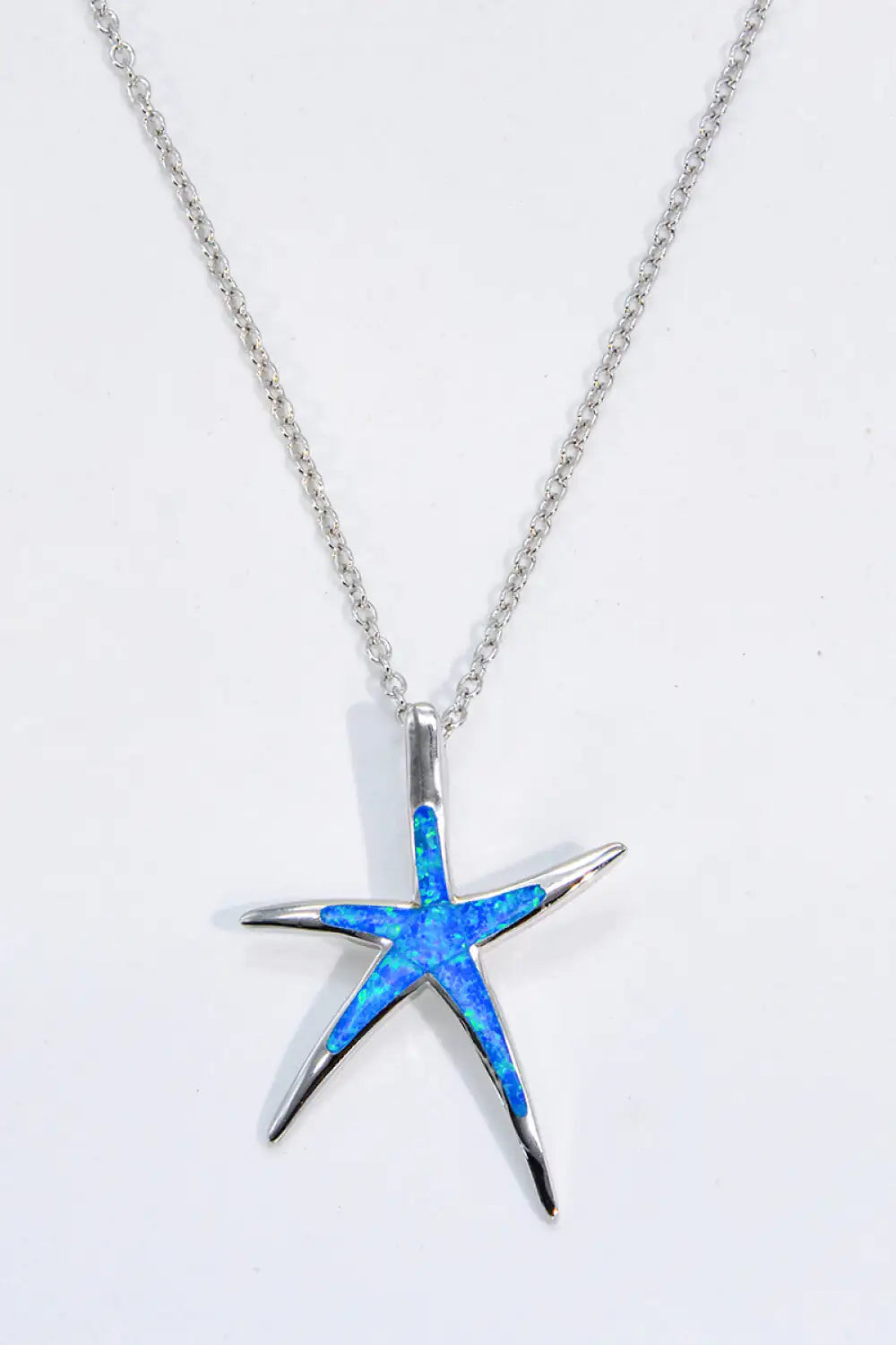 Opal Starfish Pendant Necklace