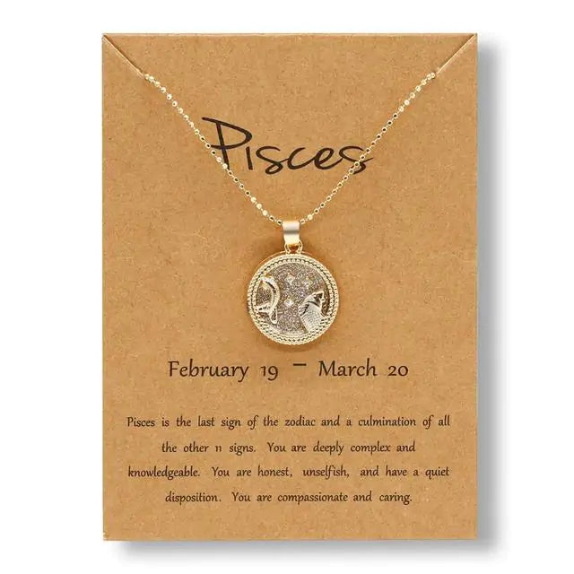 Gold Zodiac Sign Necklace