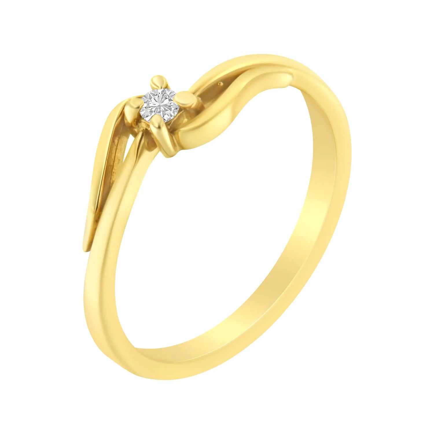 10K Gold Diamond Promise Ring (1/20 Cttw, H-I Color, I1-I2 Clarity)