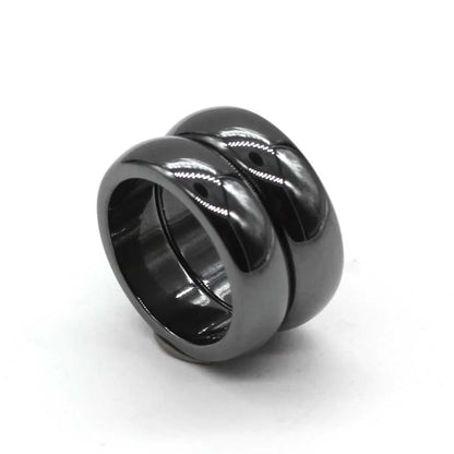 KFT Natural Black Hematite Magnetic Healing Ring