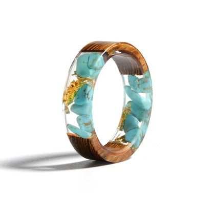 Wood Resin Transparent Ring