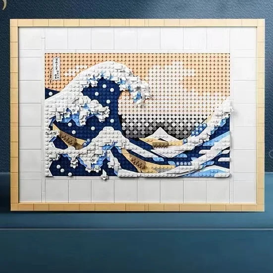 31208 Compatible Hokusai The Great Wave Starry Night Building Blocks