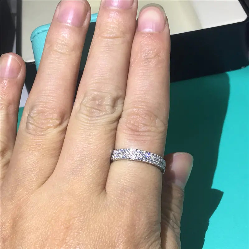 Triple White Gold Ring