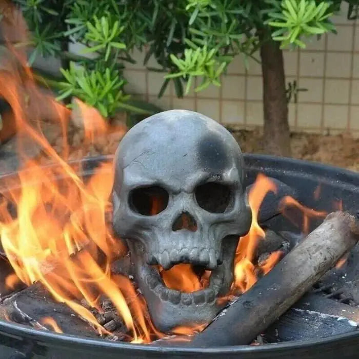 Halloween Fire Pit Skulls-Reusable Ceramic Skull Bonfire