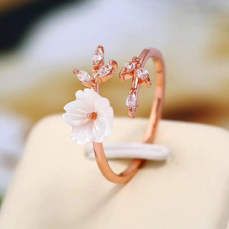 Adjustable Cherry Blossom Ring