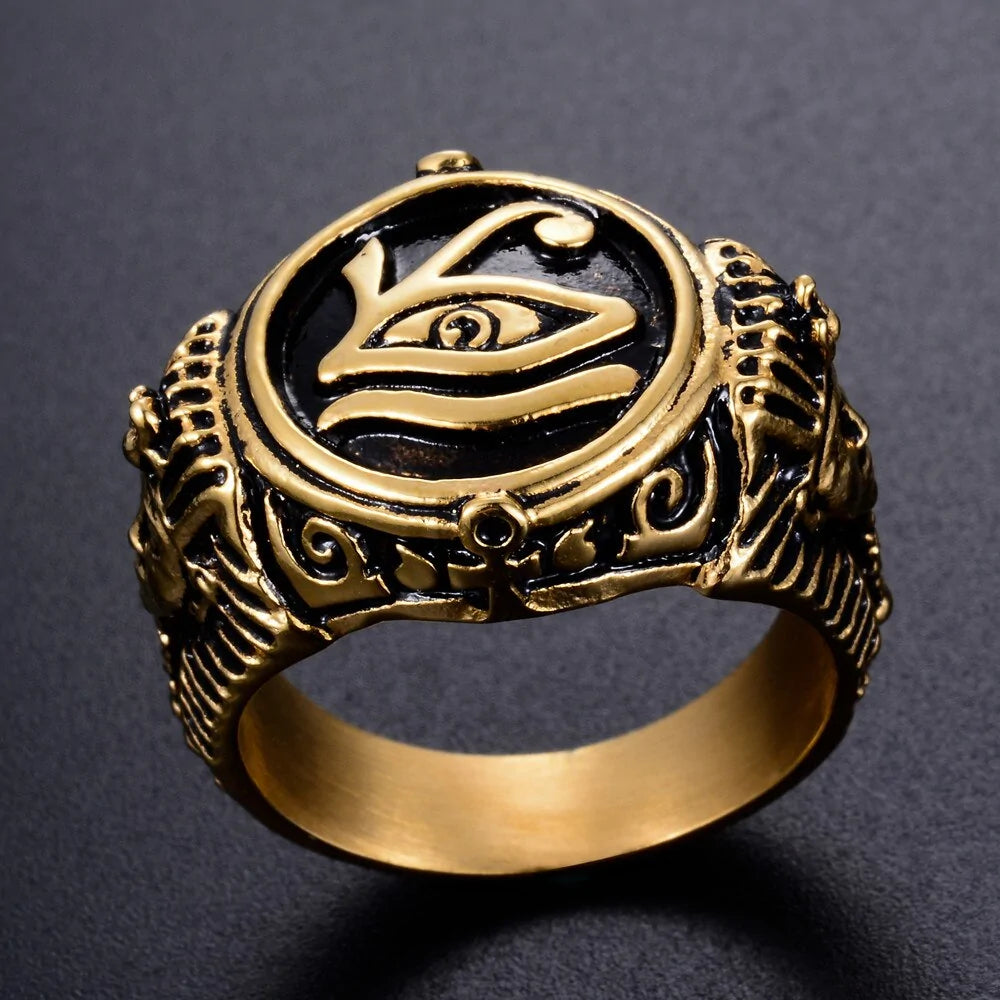 Egyptian Pharaohs Eye of Horus Ring