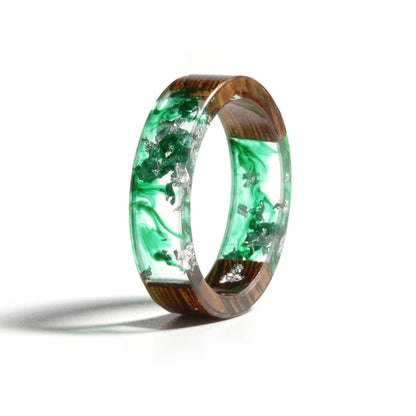 Wood Resin Transparent Ring