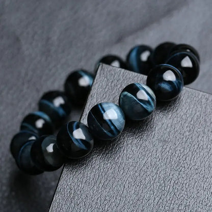 5A Royal Blue Tiger Eye Beads Bracelets