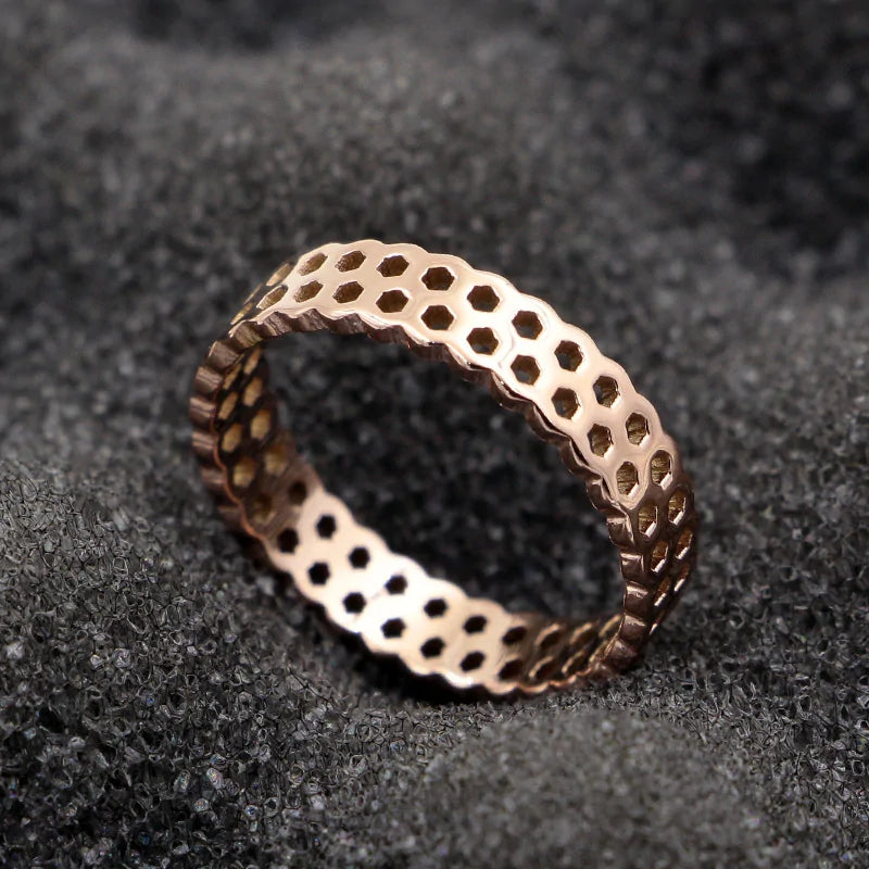 Honeycomb Ring - Rose Gold