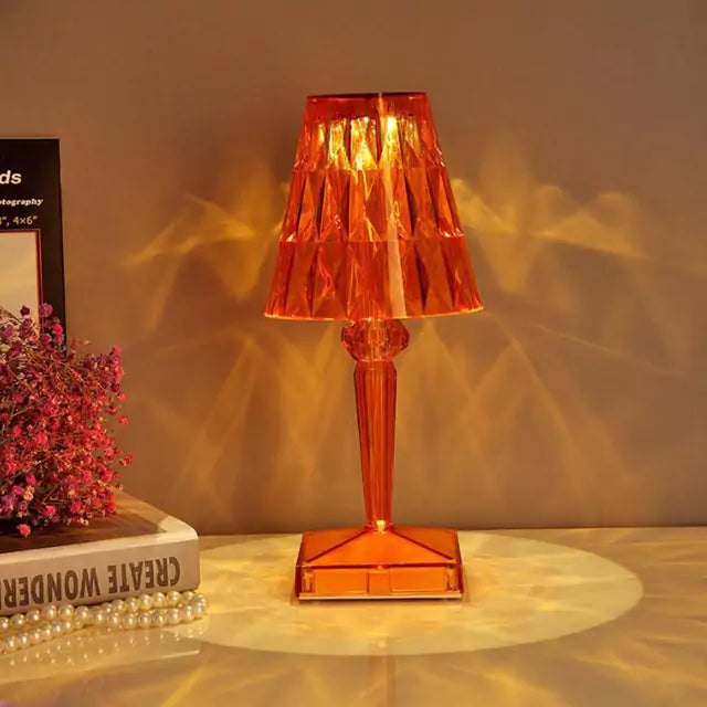 Diamond Table Lamp: USB Touch Sensor LED Night Light