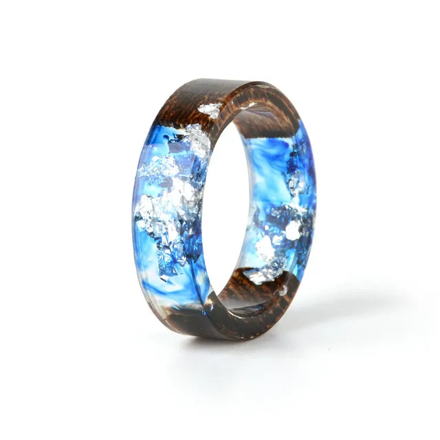 Wood Resin Transparent Ring