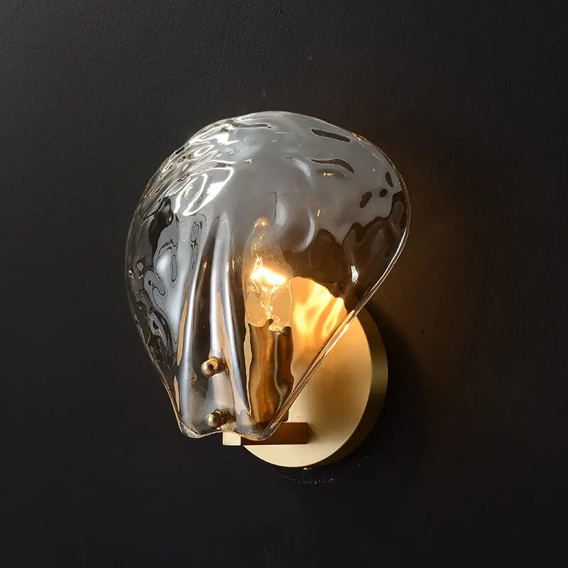 Artisanal Copper Shell Wall Lamp