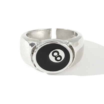 Black Number 8 Pool Ring