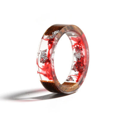 Wood Resin Transparent Ring